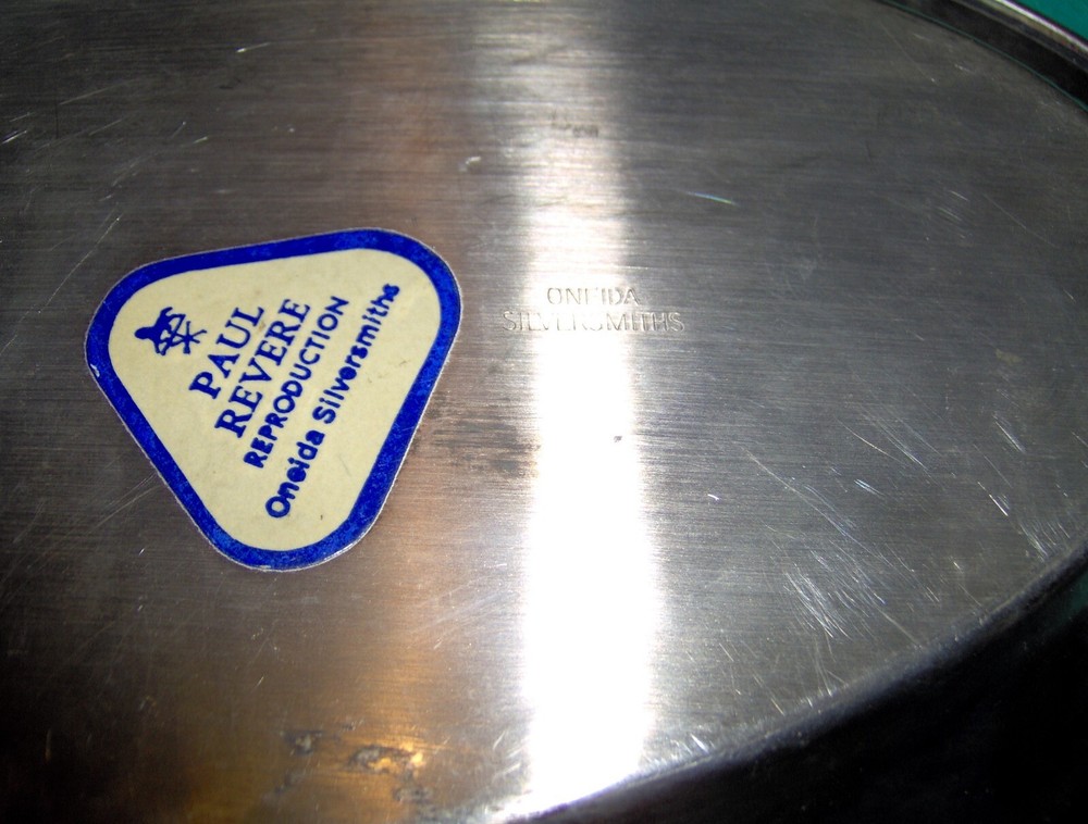 Serving Plate Platter Silver Paul Revere Reproduction Oneida Oval 9 1/4" Tarnish