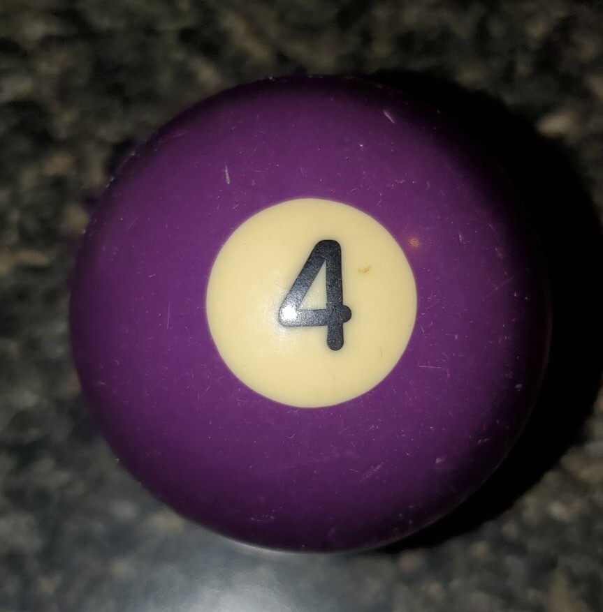 Replacement Regulation Pool Ball 4 Ball Solid Purple Ball