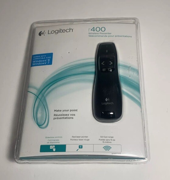 Logitech R400 Laser Presentation Remote - Black / sealed