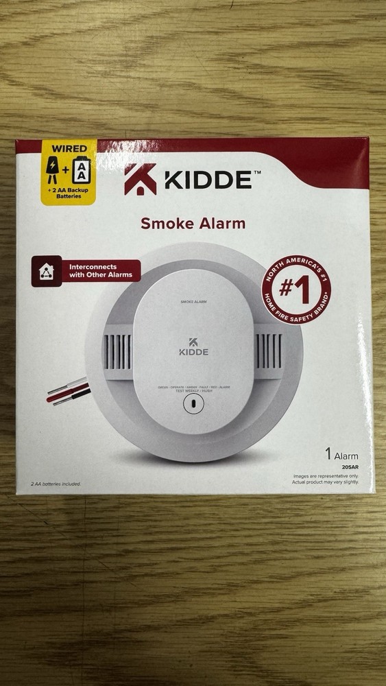 Kidde Hardwired Smoke Detector, AA Battery Backup, Interconnectable , 4 Pack