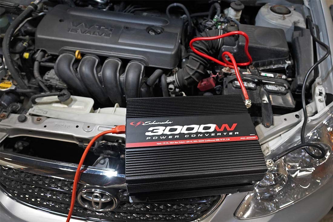 Schumacher Electric PC-3000 3000W Running / 6000W Peak DC to AC Power Inverter