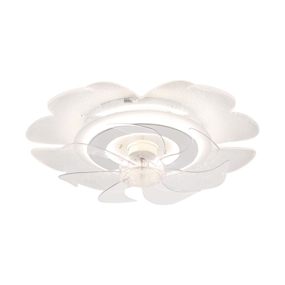 18.5" Ceiling Fan Light Flush Mount LED Ceiling Light kit w/ Remote APP Control