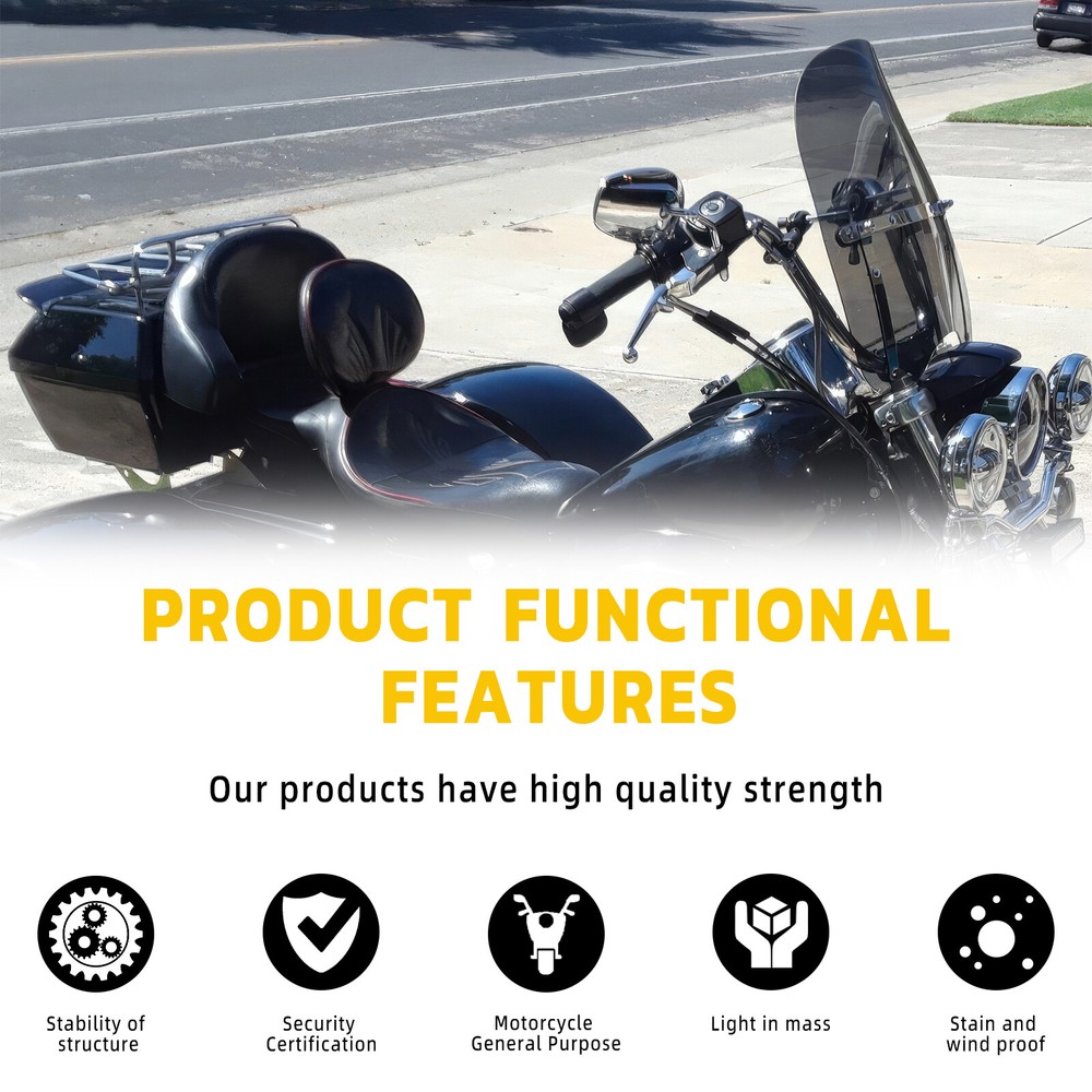 Motorcycle Smoke resistant Windscreen Windshield For Harley Davidson Cross Bones