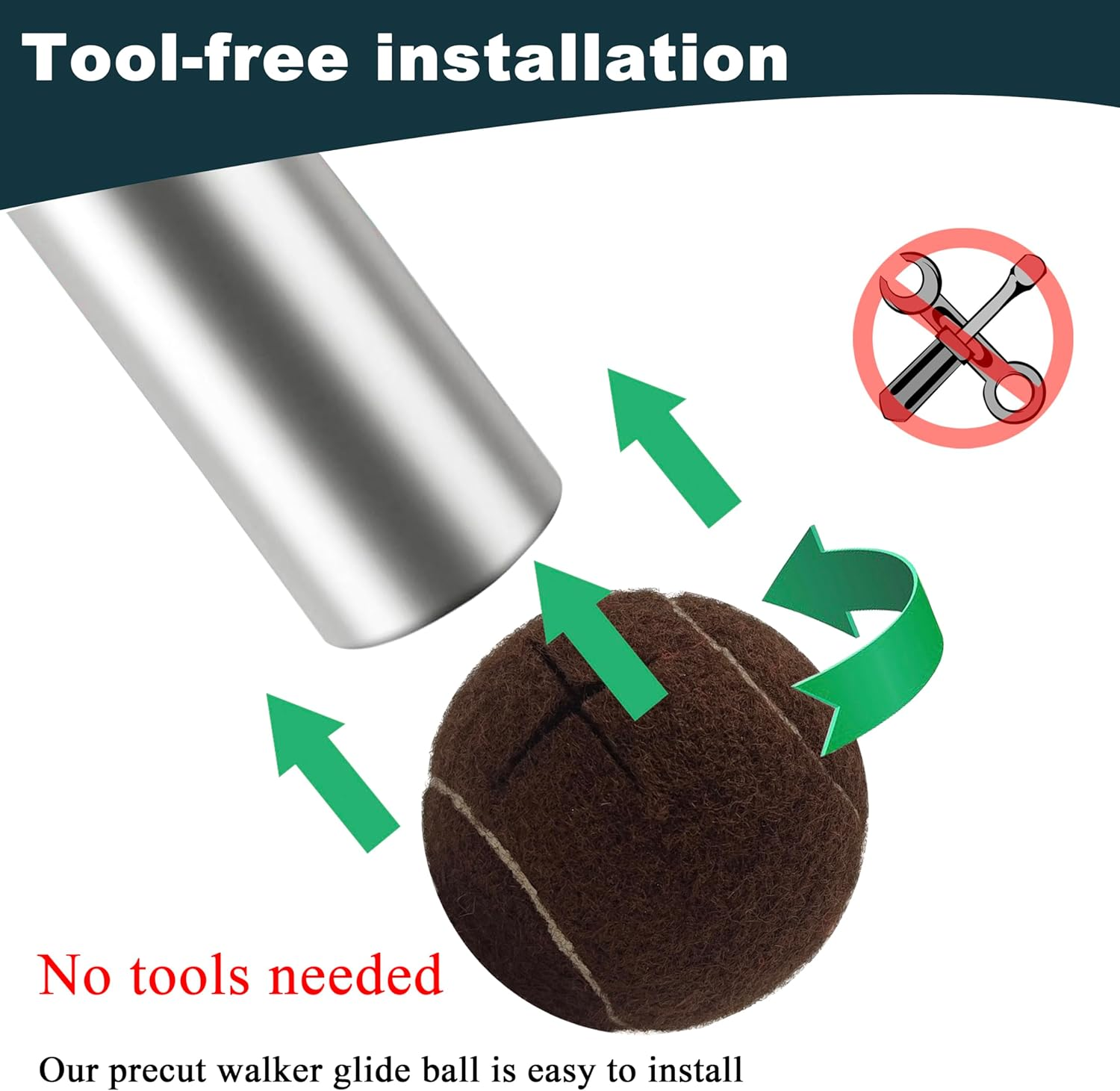 4 Pack Precut Tennis Balls for Walkers Tennis Balls for Chairs Heavy Duty L