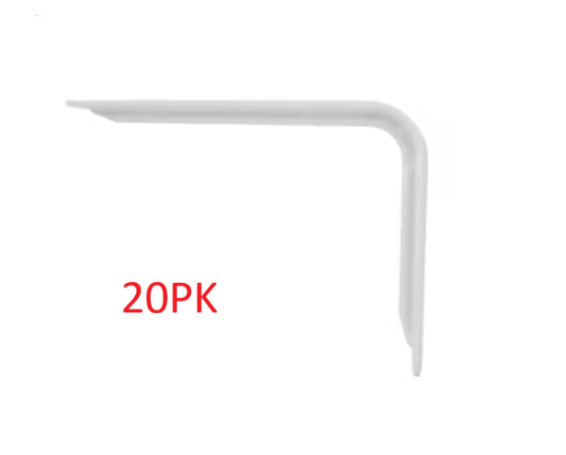 12 In. White Ridgeway Shelf Bracket. 20 PKG