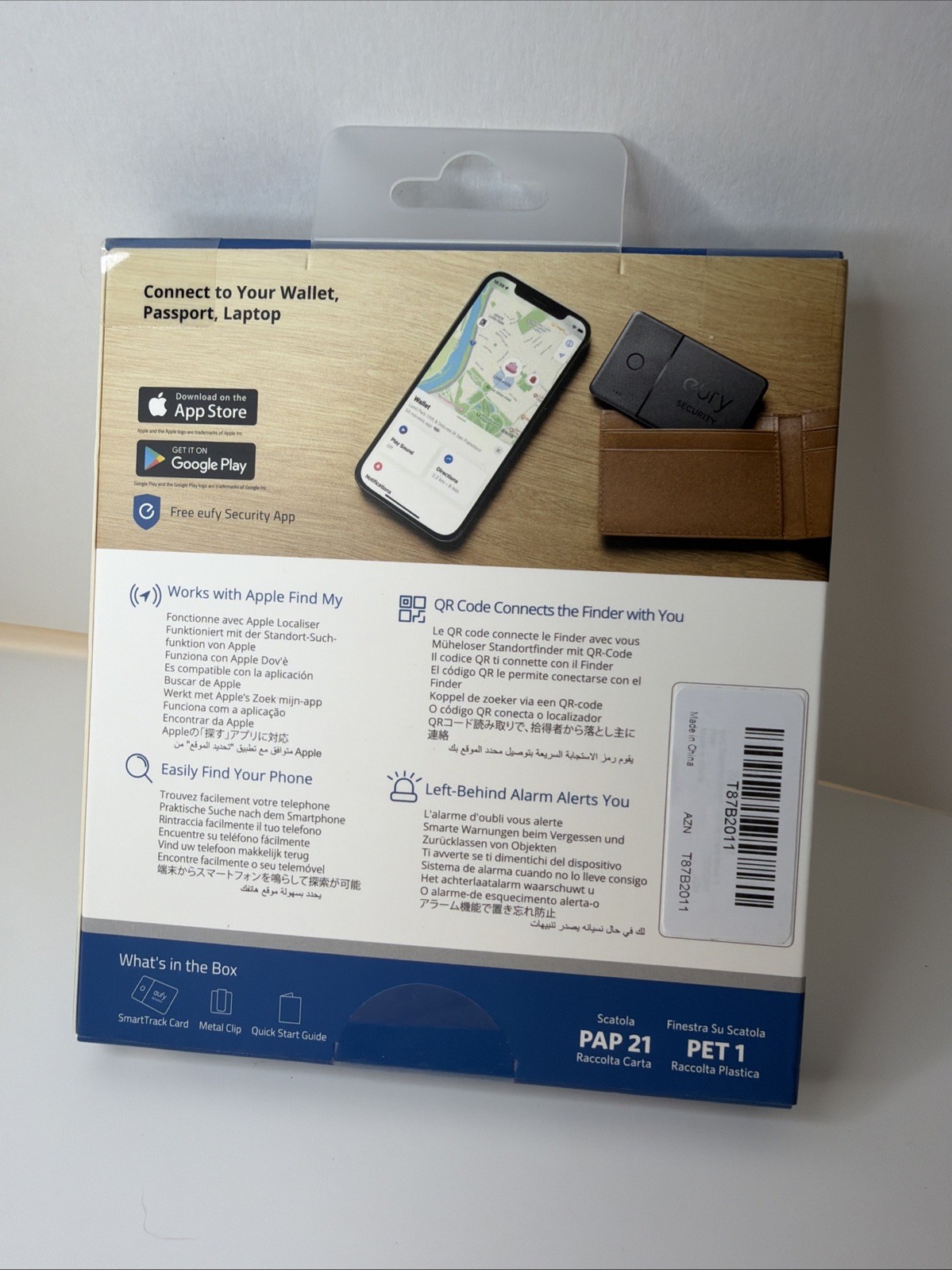 eufy by Anker SmartTrack Card Wallet Tracker Phone Finder Work W/ Apple Find My