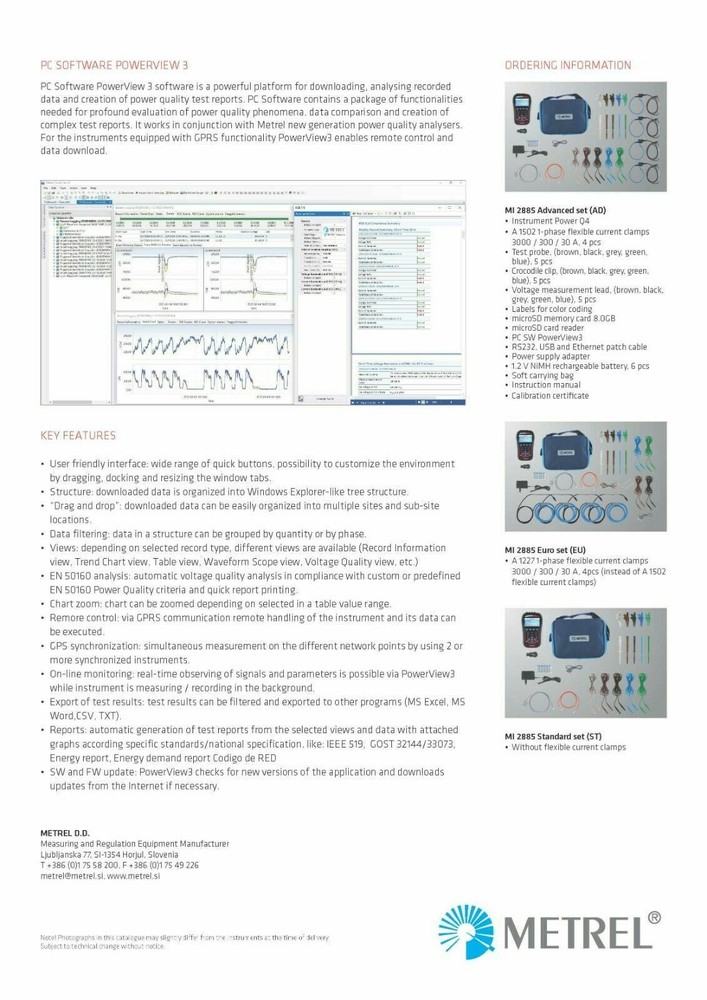Metrel MI 2885 Master Q4 Power Quality Analyzer PQA Standard Set