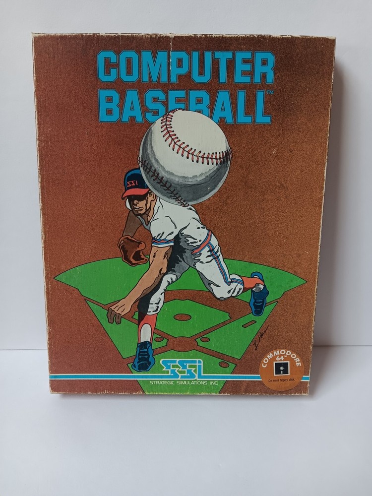 Computer Baseball Commodore 64 Mini Strategic Solutions Box Only - Damage, AS IS
