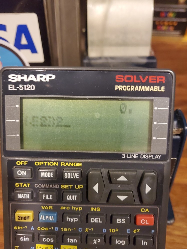 Sharp EL-5120 Solver Programmable Scientific Calculator LCD Glitchy PreOwn WORKS