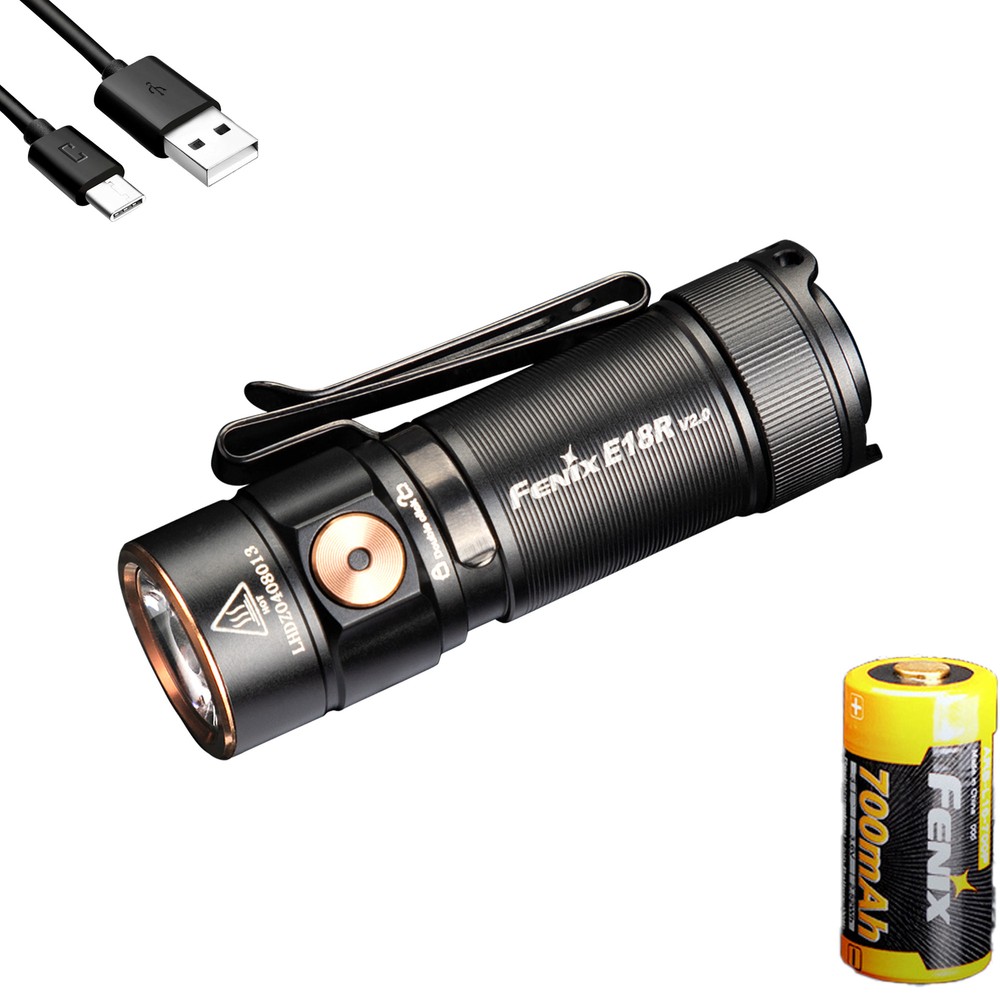 Fenix E18R v2.0 1200 Lumen Rechargeable EDC Flashlight