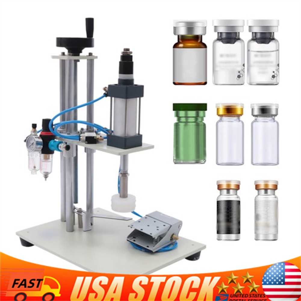 Perfume Bottle Capping Sealing Machine Pneumatic Crimper ​Lid Cap Machine 800W