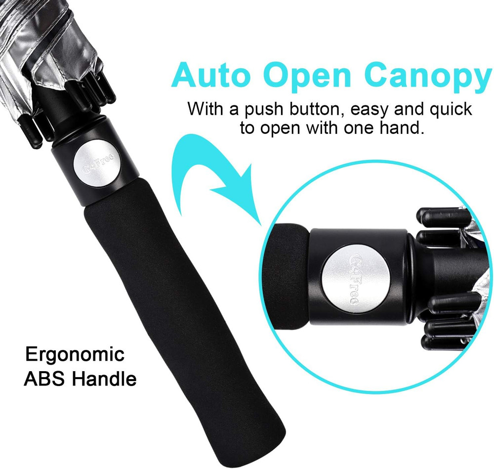 Extra Large UV Protection Golf Umbrella - Auto Open Windproof Canopy