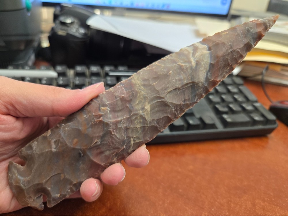 AGATE STONE SPEARHEAD ARROWHEAD POINT MEDIEVAL 8" - 8 1/2"