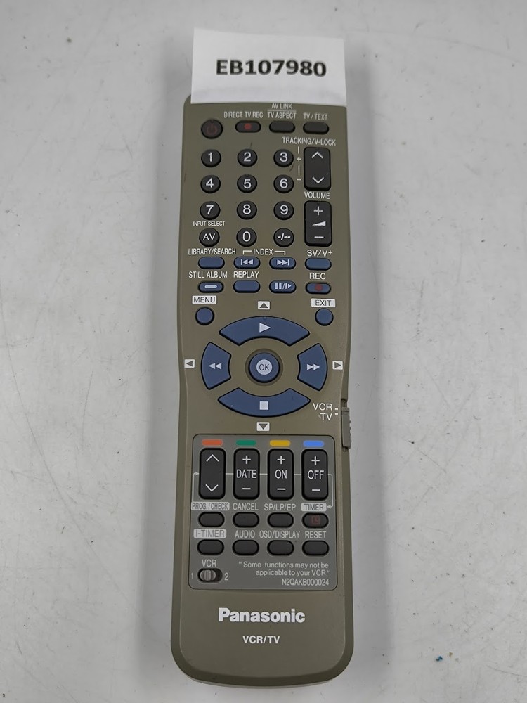 Panasonic N2QAKB000024 Remote - Non Working, Dusty Condition