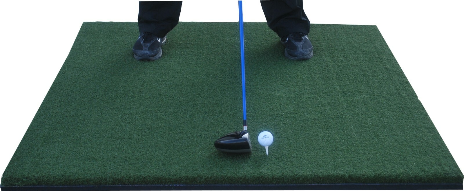 5' x 5' Golf Chipping Driving Range Tee Line Practice Mat - Holds A Wooden Tee