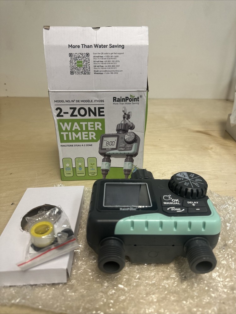 Rainpoint 2-Zone Digital Sprinkler Timer Hose Water Timer , MODEL #ITV201P