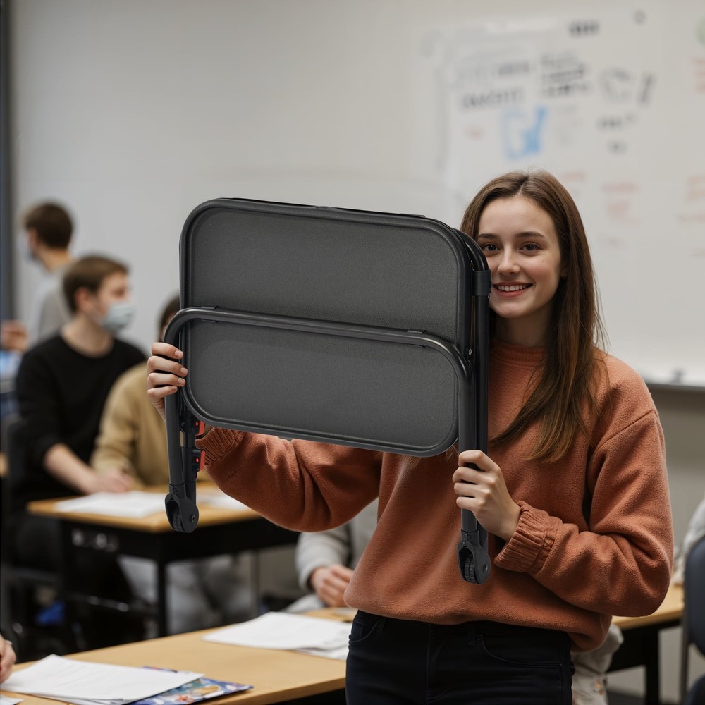 Adjustable Folding Table Portable Small Table Patio Camping/Backyard Black