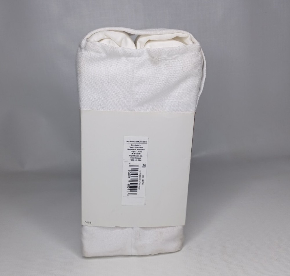 Project 62 Twin Boxspring Cover True White New