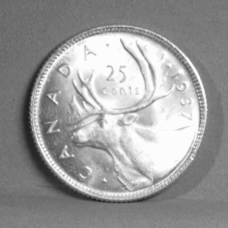 CANADA 1937 25 CENTS UNCIRCULATED