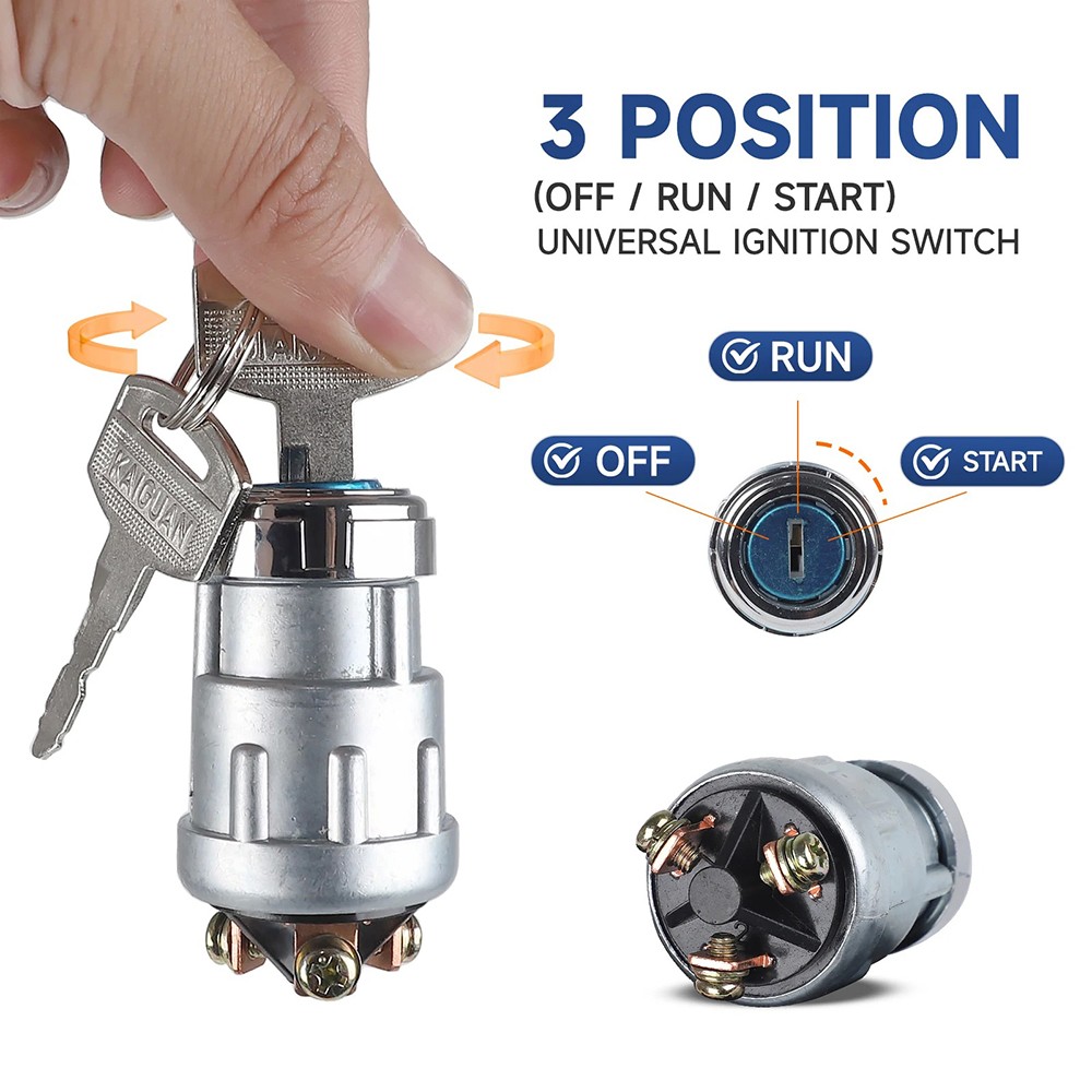 Universal 3 Position Ignition Start Switch Key Lock Suitable For Motorcycle Trac