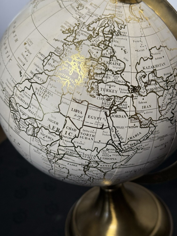 World Globe 13'' Rotating Earth Map Large Desktop Stand