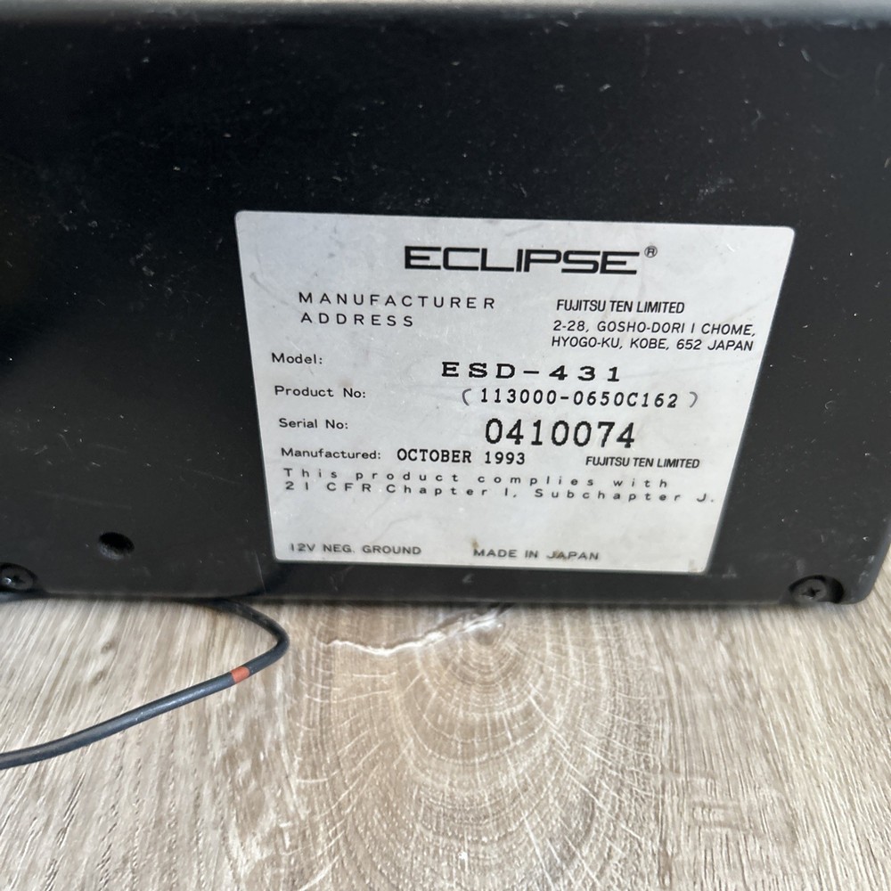 Eclipse SD-430 Compact Disc 10 CD Changer System Car Boat RV Audio Unit Untested