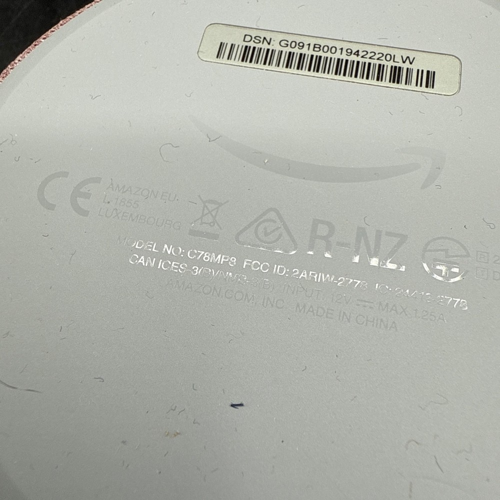 Amazon Echo Dot 3rd Generation C78MP8 Smart Speaker PINK No POWER Adapter