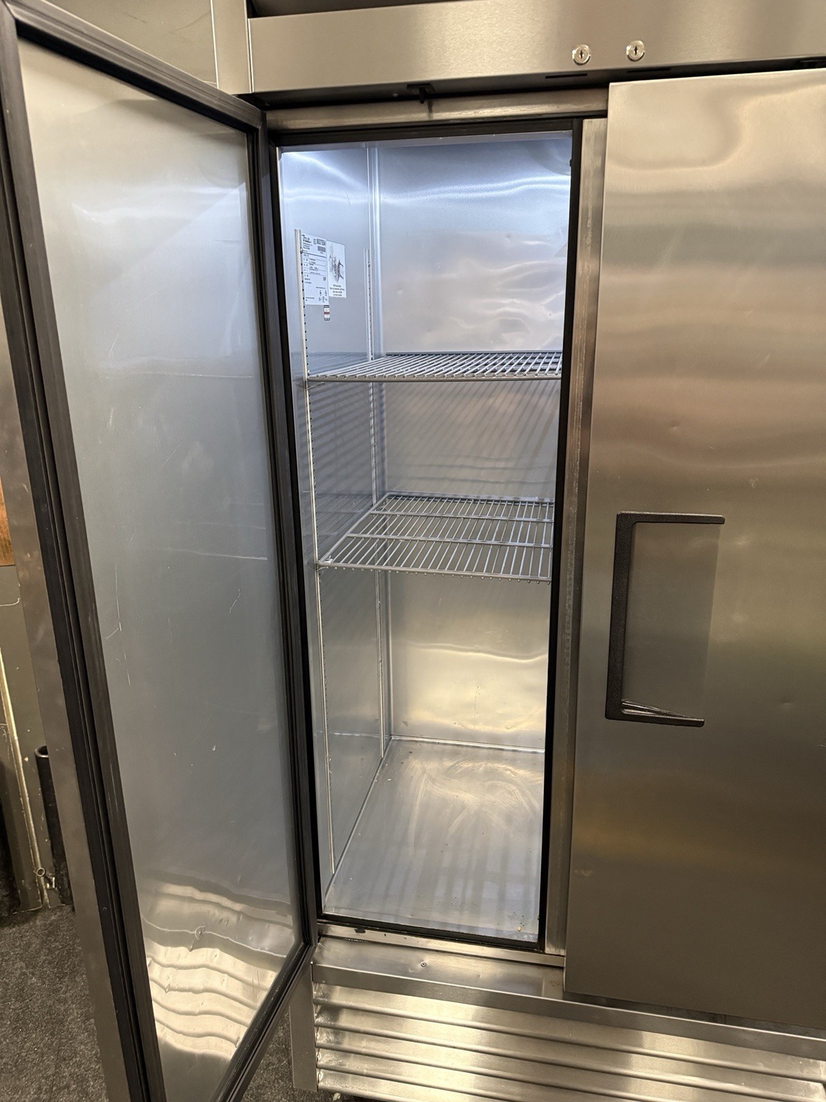 True (T-35) Two Section Stainless Steel Reach In Refrigerator