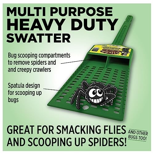 Multi-Purpose Heavy Duty Fly Swatter - 2 Pack - Fly Swatter with Bug Scooping