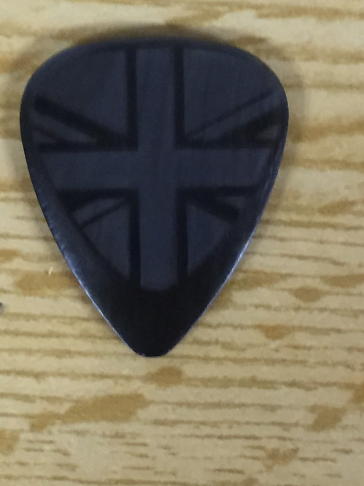 Timber Tones Flag Tone Guitar Pick Union Jack-African Ebony-Single Pick