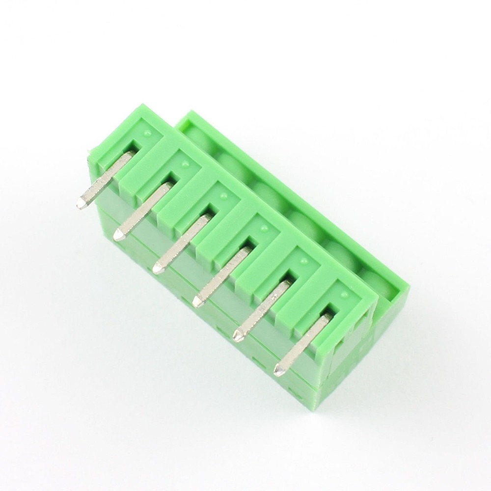 1pc 5.08mm 6 Pin Right Angle Screw Terminal Block Pluggable Plug Connector