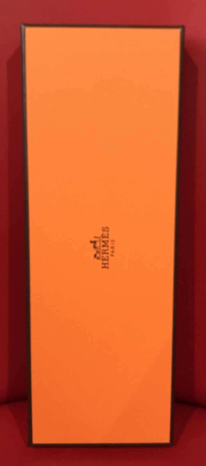 Hermes Paris Empty Orange Gift Box 9.5 x 3 1/4 x 1 Inches Authentic