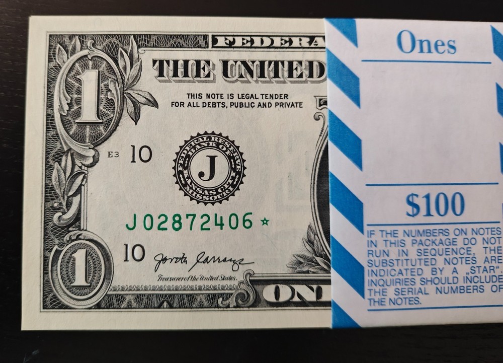 Rare $1 Star Note One Dollar Bill Uncirculated - Consecutive Runs