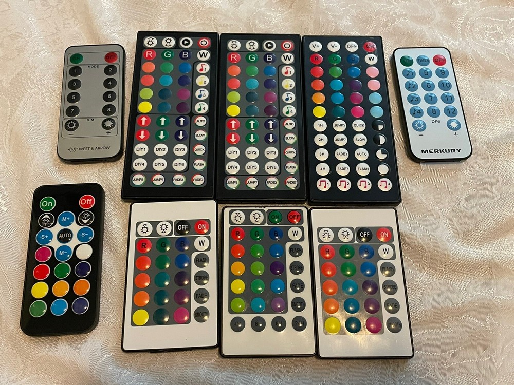 LOT 9 Strip Light Remote Controllers 5 Types Tested and Working