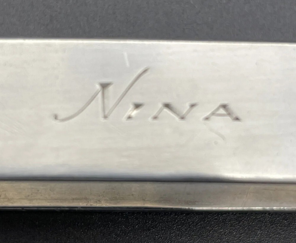 Sterling Silver Napkin Ring Name Engraved “Nina”