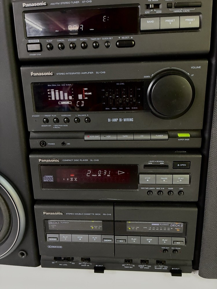 Vtg Panasonic SC-CH9 Stereo Integrated Amplifier & CD/Cassette System Tested