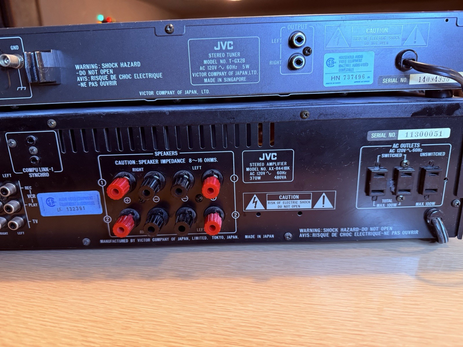 JVC AX-R441 Stereo Integrated Amplifier +JVC T-GX2B Tuner Fully Tested 65WPC 🎶