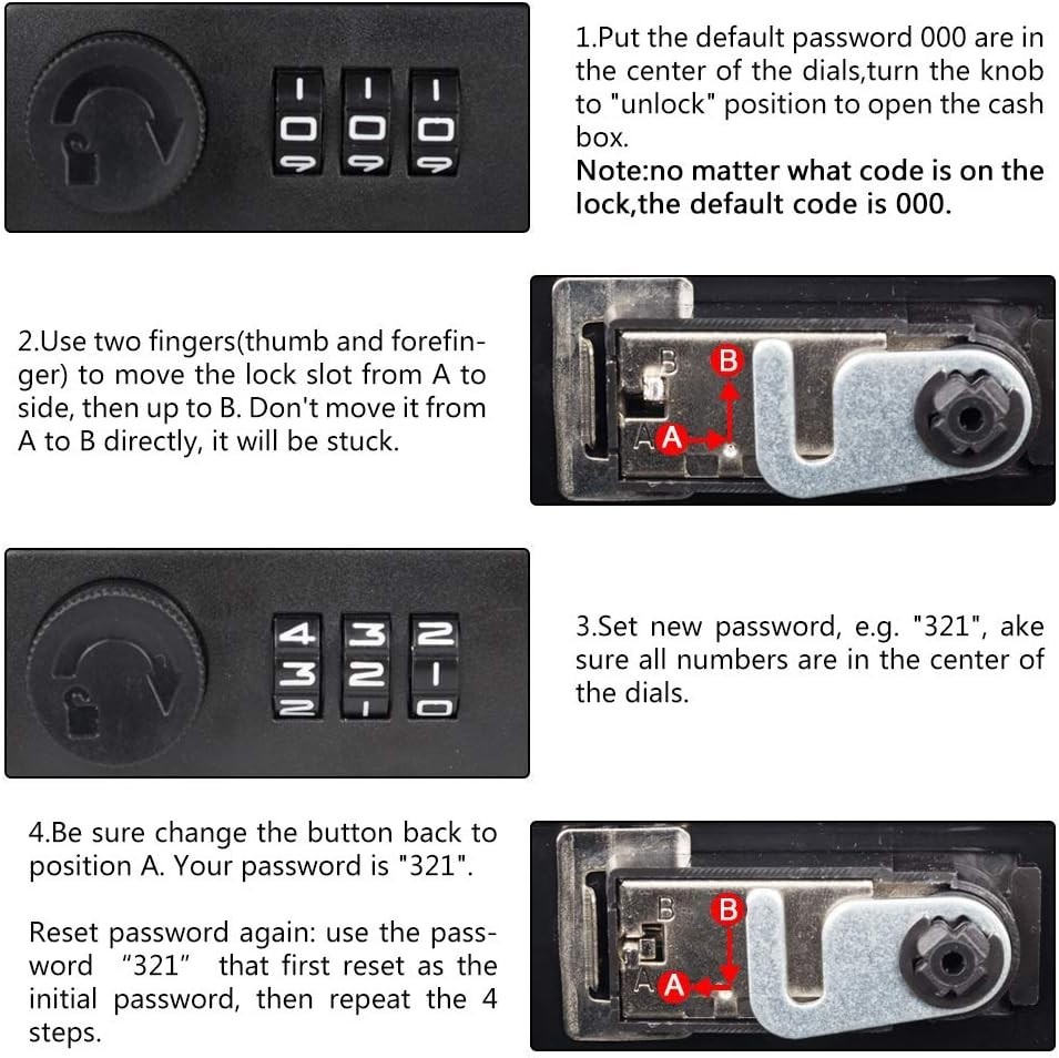Compact 9.5" Hidden Lock Box with Combination Lock for Secure Valuables Storage