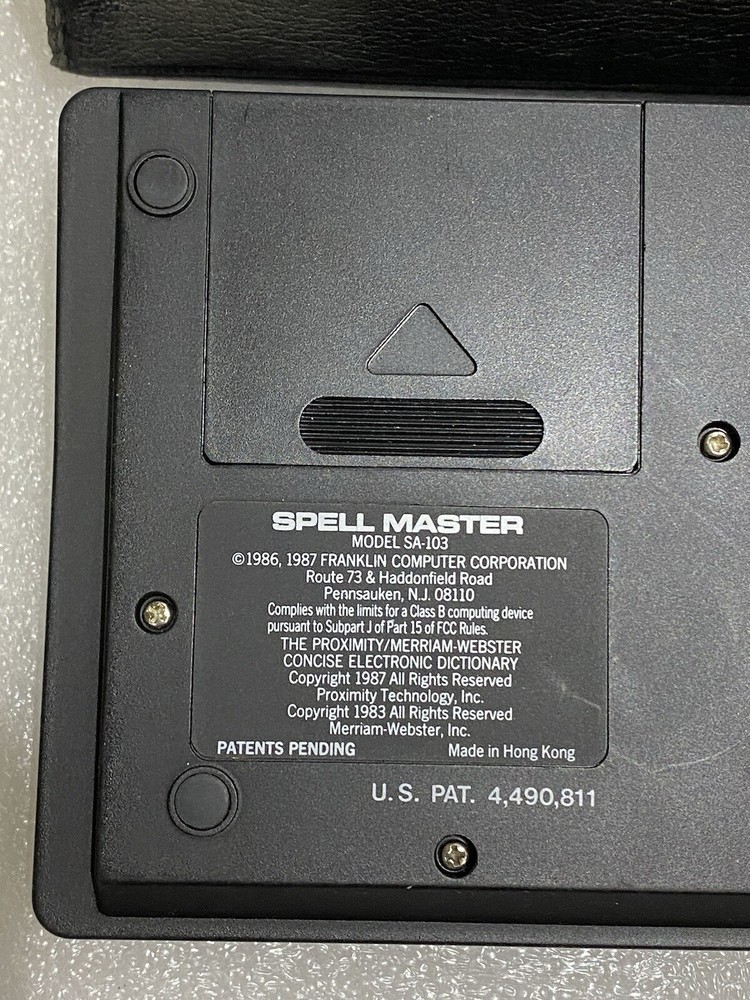 Franklin Computer Spell Master Linguistic Technology - Proximity/Merriam-Webster