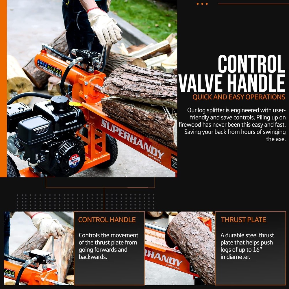 SuperHandy Log Splitter Automatic Wood Splitting Wedge Machine