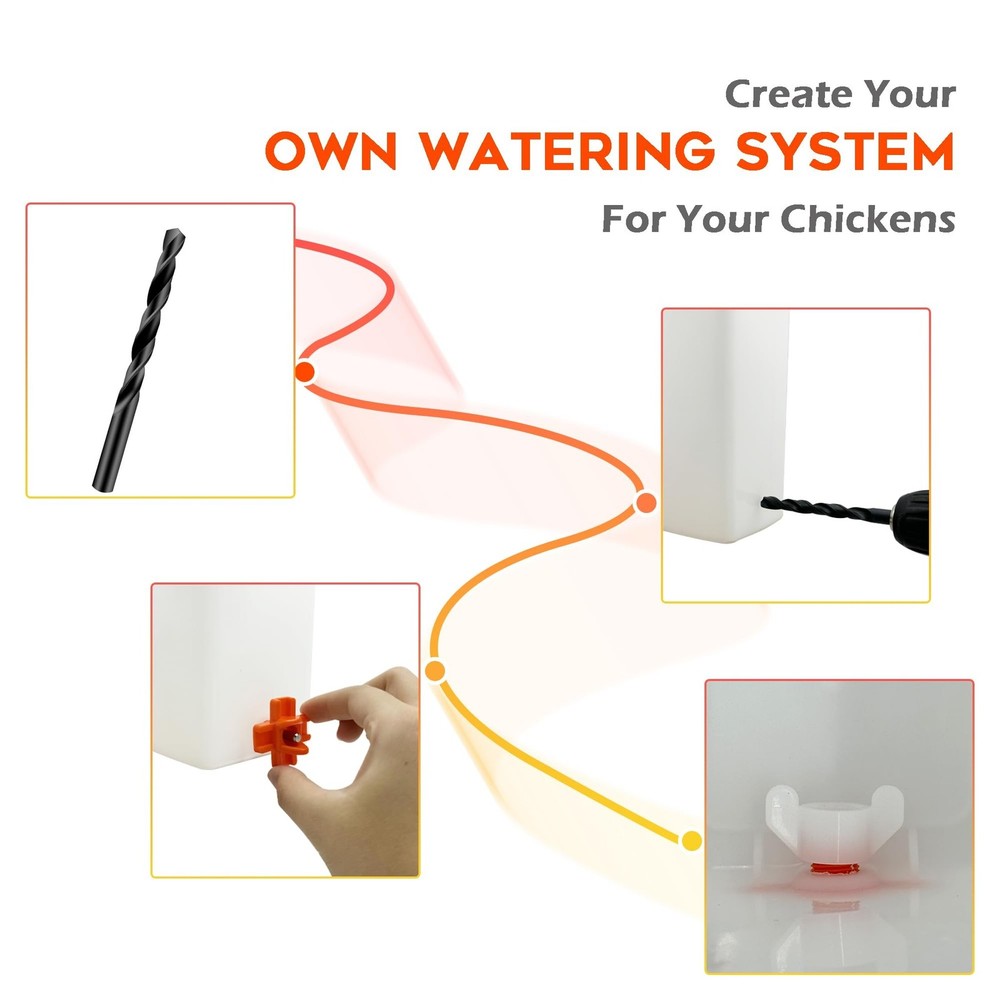 Chicken Waterer Nipple Horizontal Side Mount Automatic Nipples Drinker for Ch...