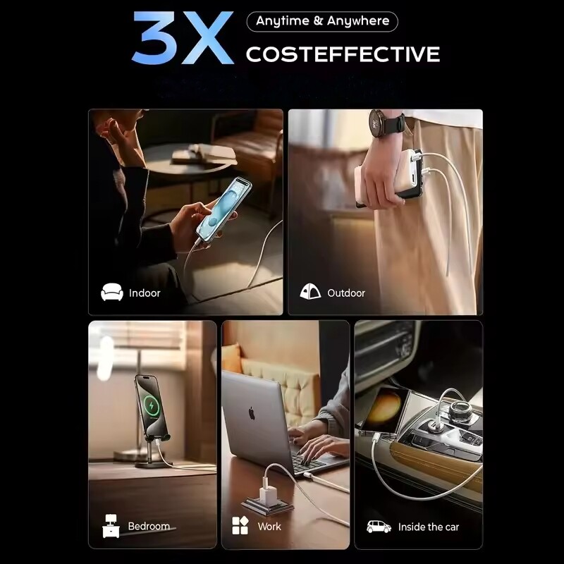 60W USB-C to USB-C Fast Charger Cable Lot Nylon Cord For iPhone 15 16 17 Samsung