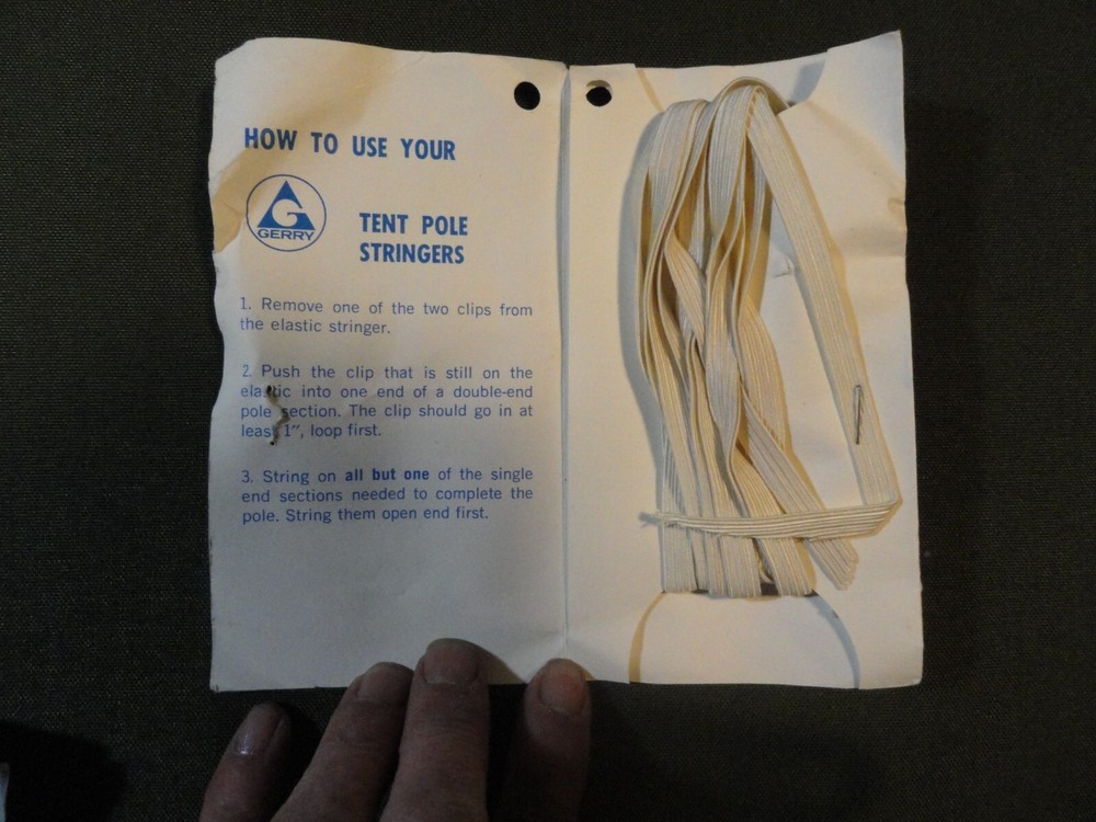 5 QTY PACKS REPLACEMENT EMERGENCY GERRY TENT POLE STRINGERS