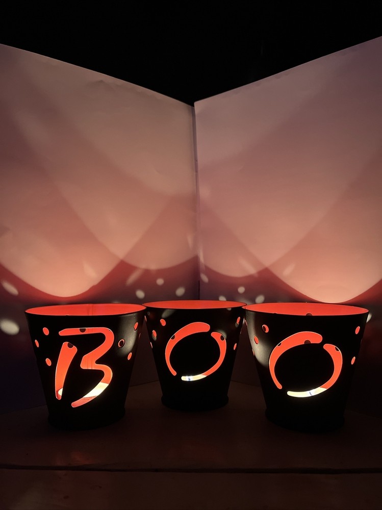 Boo Candle Holder Set- 3pc