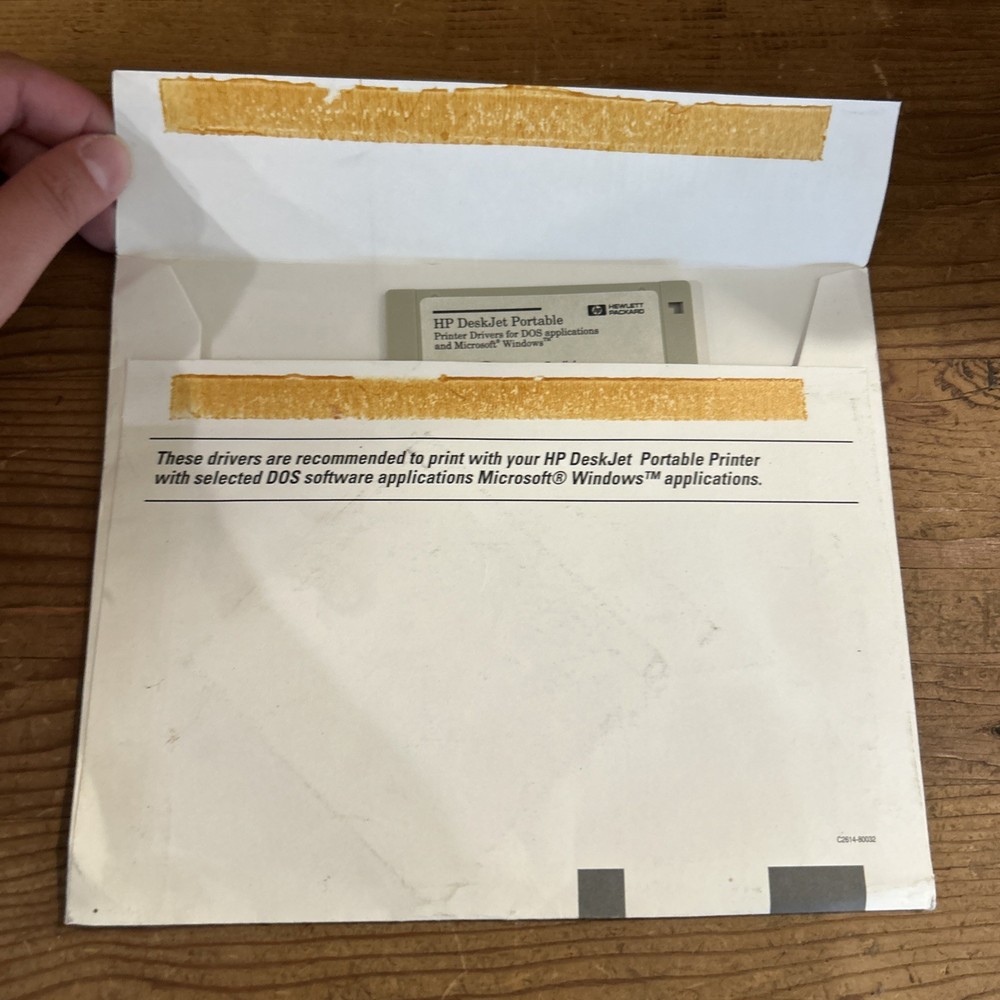 HP DeskJet Portable Printer Software for DOS Applications with Installation Disk