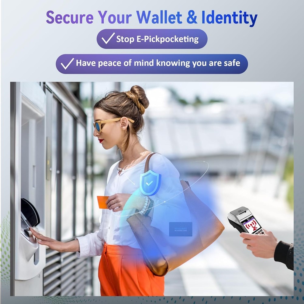 5-Pack RFID Card Protector – NFC Blocking for Credit & Debit Cards