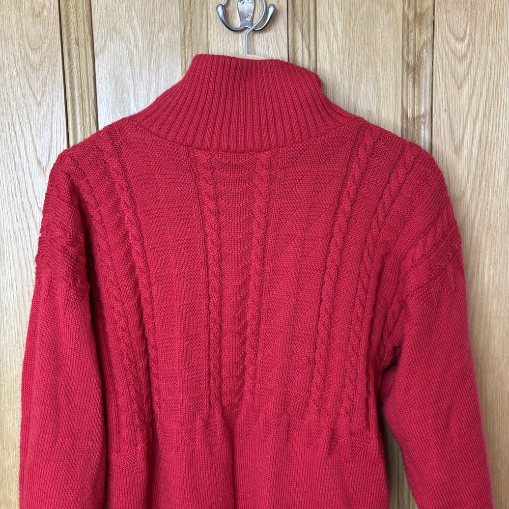 Denbigh Wind Stopper Pullover Mens Medium Blue Popover Golf 100% Wool Jacket