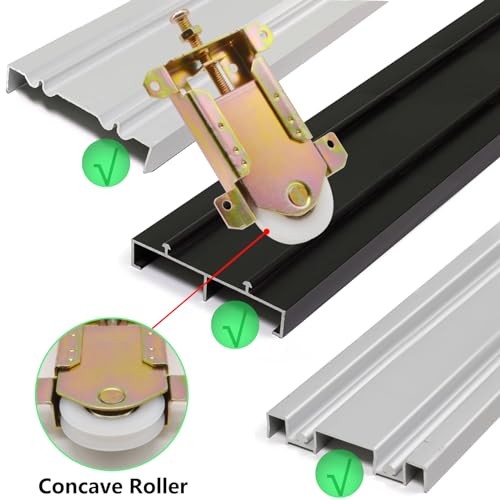 Sliding Mirror Closet Door Rollers Replacement Hardware 2-5/16" H.C.- 2Pack