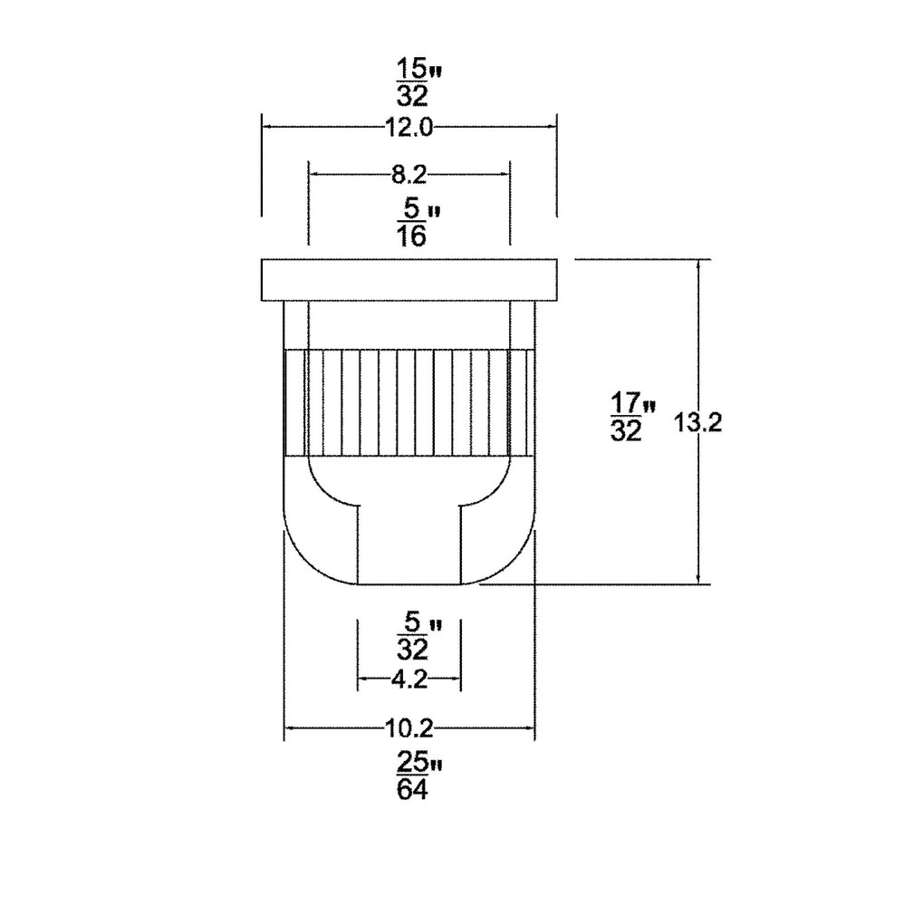 Ferrule String Bass Rear 3/8 Inch Chrome 4 String Bitterroot 0811374CH