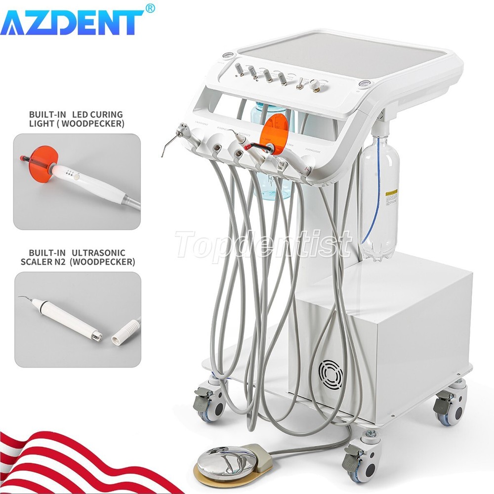 Dental Unit Chair Computer Control+Stool /Portable Delivery Suction Unit Cart